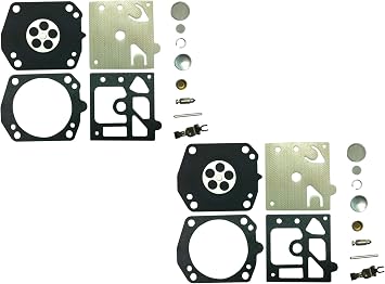 مجموعة إصلاح/إعادة بناء المكربن تحل محل Walbro K12-HDA لـ Husqvarna 3120 3120XP Echo CS-5000 CS-510EVL CS-5500 CS-6700 CS-8000 عبوة من قطعتين