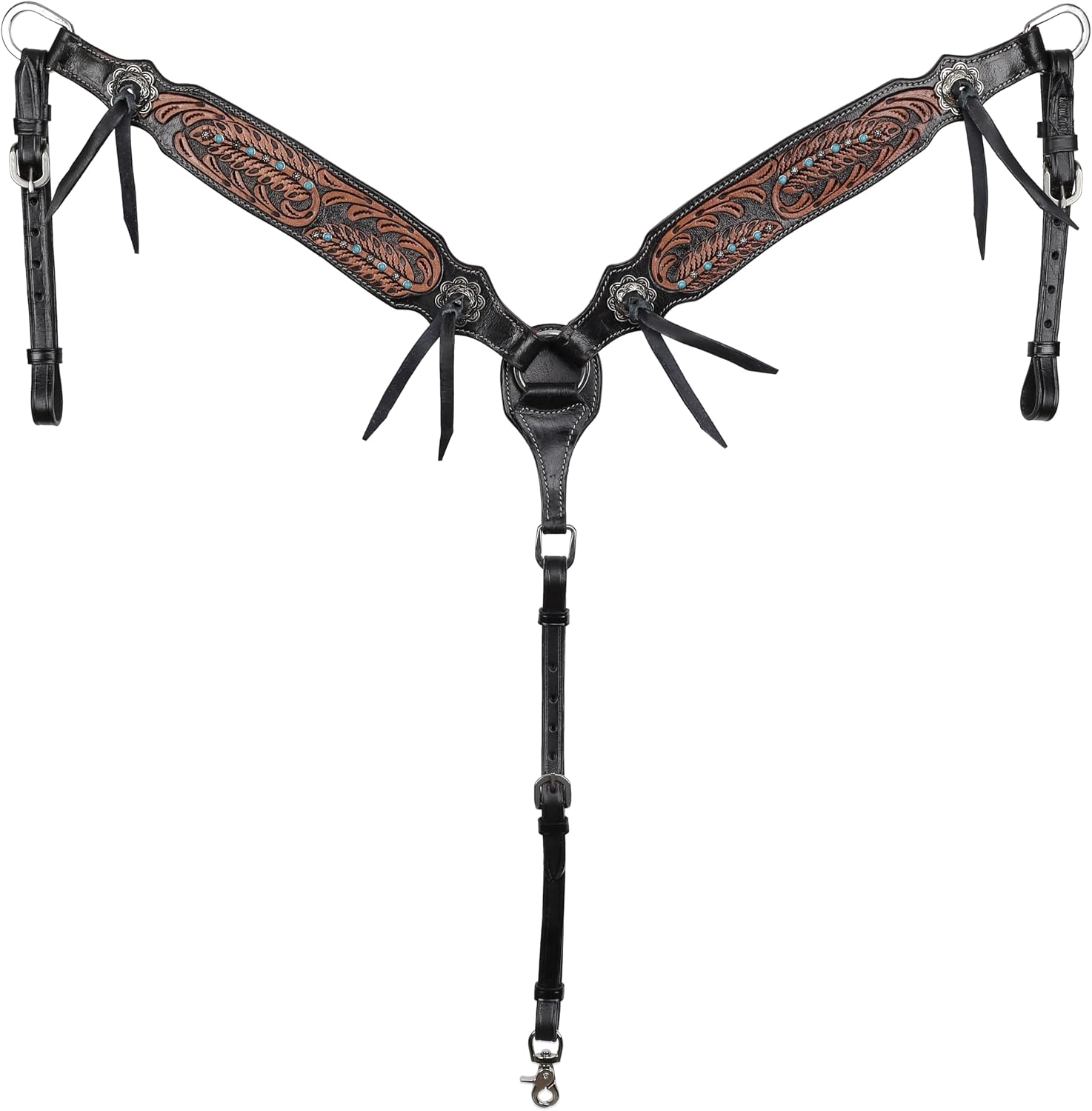 Showman Midnight Wing Browband Headstall & Breast Collar Set