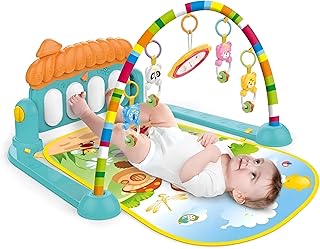 Storite Kick & Play Musical Keyboard Piano Baby Gym & Fitness Play Mat with Hanging Rattles, Lights & Music | Multi-Functi... Price In India