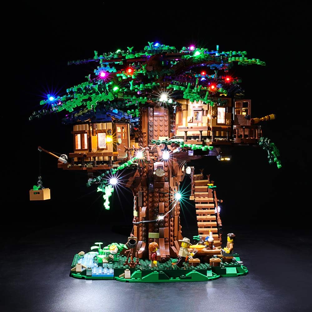 Big Sale Briksmax Led Lighting Kit for Tree House - Compatible with Lego 21318 Building Blocks Model- Not Include The Lego Set