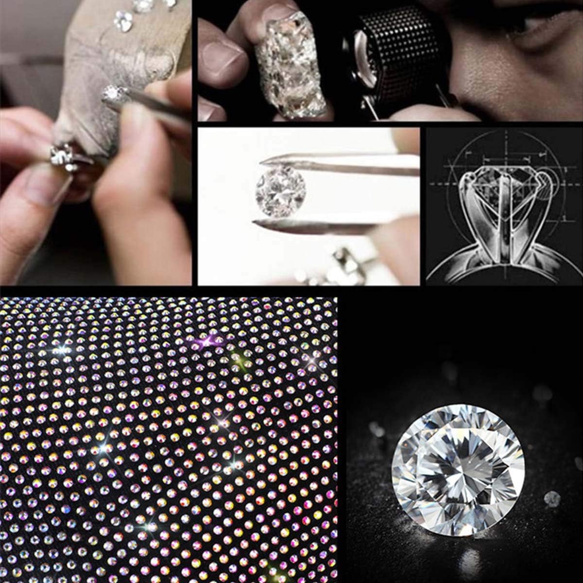 Bling Car Seat Belt Covers, Diamond Gear Shift Knob & Crystal Handbrake Cover Set - Auto Interior Decor Accessories for Women (5pcs/Set - Color Crystal)