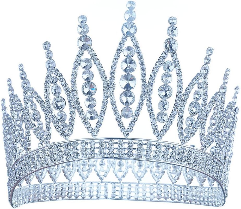 Mikikie Pageant Beauty Contest 4.6" Tall Silver Full Circle Crown