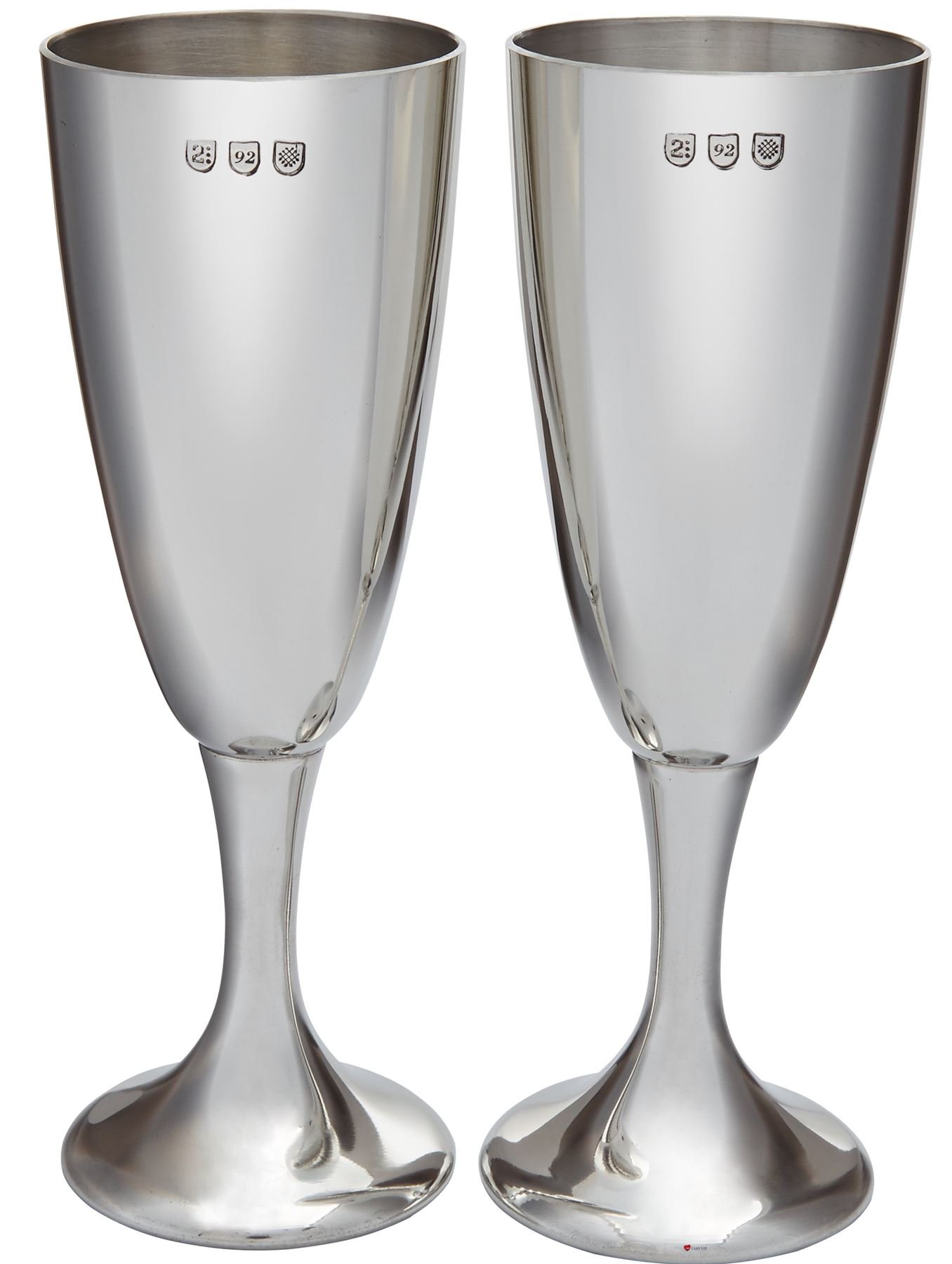 Flûtes de célébration I LUV LTD en étain pour sublimer vos toasts de fêtes de fin d'année