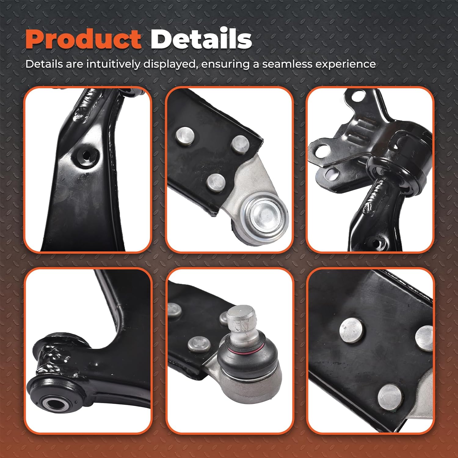 labwork 8Pcs Front Lower Control Arms Ball Joint Bushing Replacement for Escape 2013-2018 Replacement Part Number 524-113 524-114