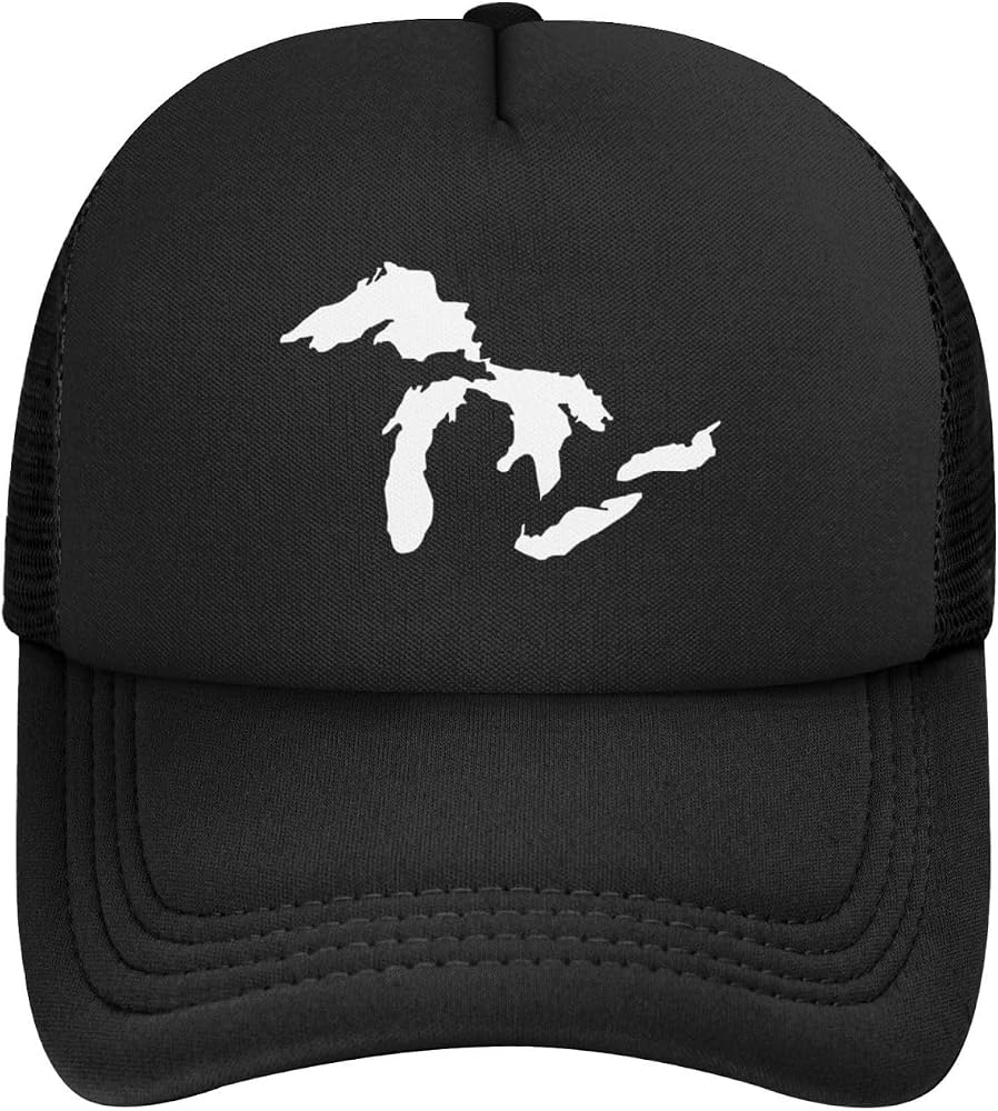 Michigan State Map Embroidered Baseball Cap - Low Profile, 100% Brushed Cotton, Adjustable, One Size Fits Most - View #2
