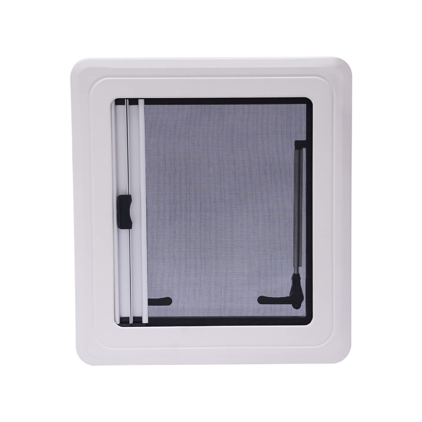 Ventana desplegable lateral, 45x50cm/90x50cm Ventana para autocaravana RV Ventana abatible externa con botón de presión para RV Caravana Camper Casa móvil con motor (45 x 50 cm)
