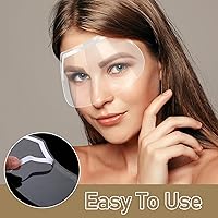 Vista 4 de 50 gafas de pestañas para ducha, protector de ojos después de cirugía de cataratas, visera transparente para adultos, protector facial desechable