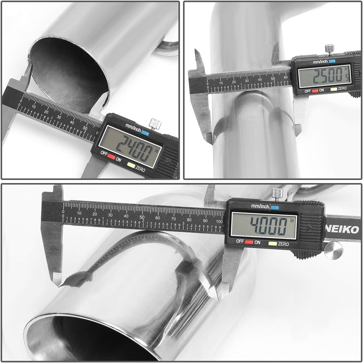 DNA MOTORING CBE-MU-FM11-50L Stainless Steel Cat Back Exhaust System [Compatible with 11-14 Ford Mustang 5.0L 5.4L ]