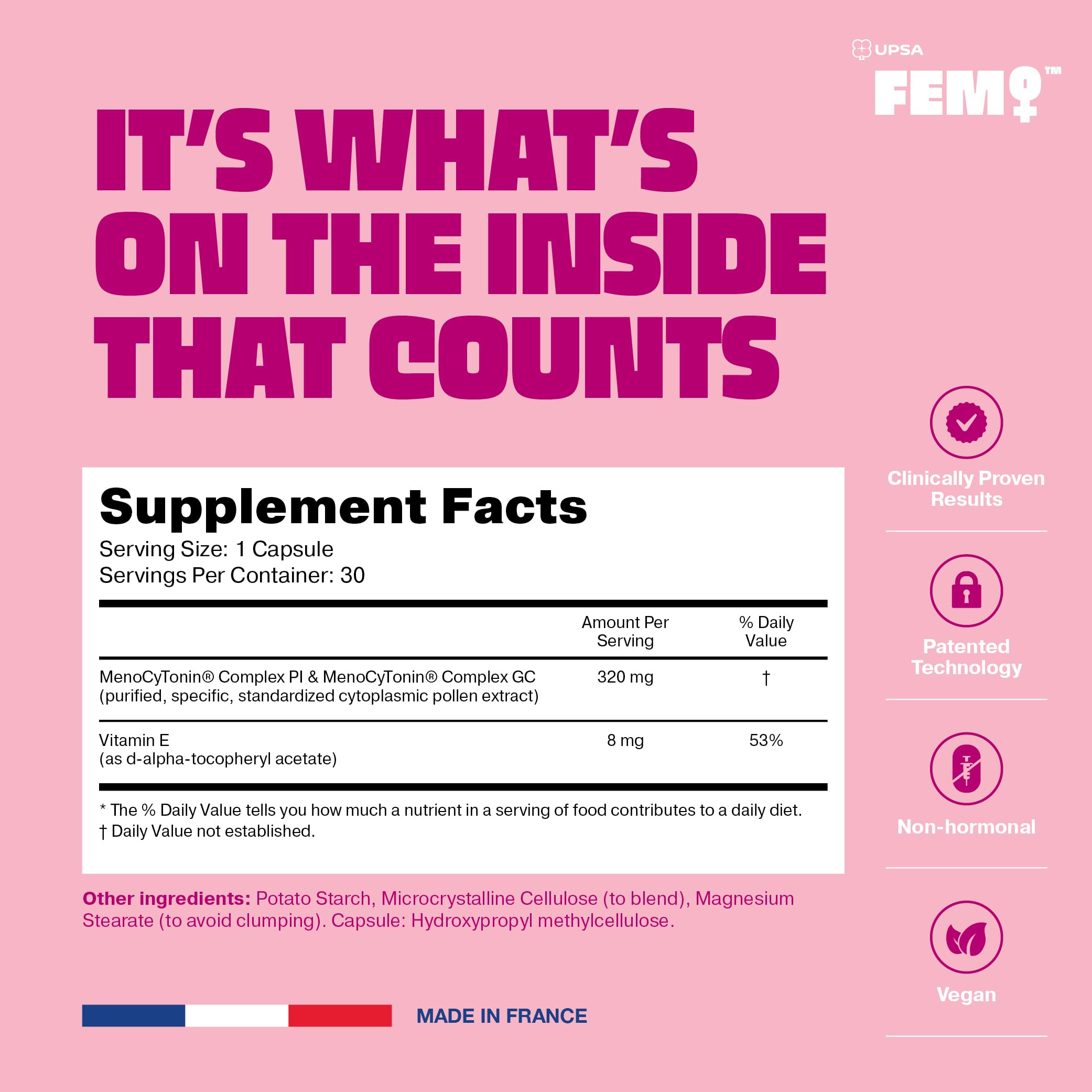 FEM Meno Menopause Supplements for Women - Non-Hormonal Menopause Relief for Hot Flashes & Night Sweats - Hormone Balance Support for Sleep, Mood & Energy - 30 Capsules — Amazon image 8