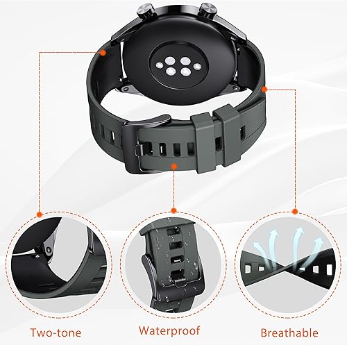 Miniatura 35 de ANCOOL Correa de reloj Garmin Venu 3/Venu 2/Forerunner 265 Band/Vivoactive 4 Band 0.866 in Silicona Watch Band para Forerunner 255