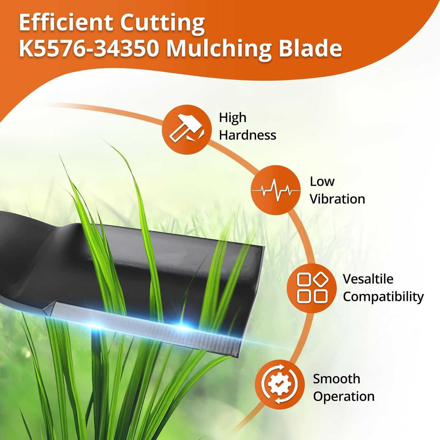 92-124 Lawn Mower Blade, Compatible with Kubota 48" Decks Fit for GR RCK48-GR ZD221, Replace K5576-34350 K5915-34360 K5915-97530 3 Pack