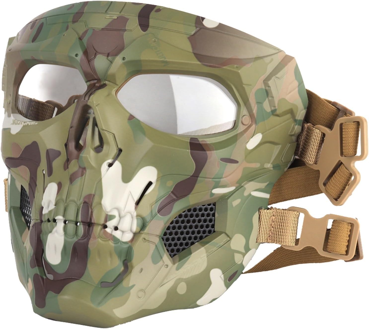 Full Face Skull Mask Tactical Masks Skeleton Design Halloween Cosplay Costume Accessory for Masquerade Parties