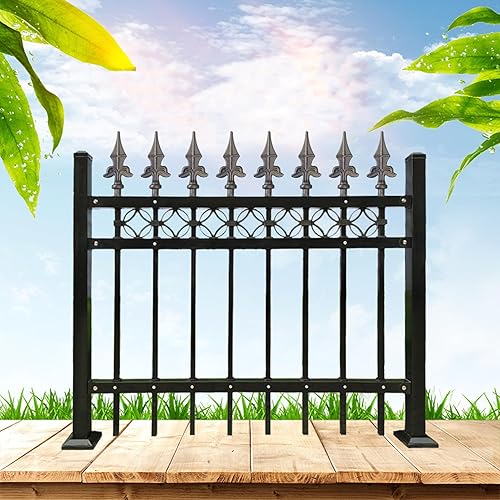 Miniatura 6 de 6 piezas de remates de valla de hierro fundido en forma de lanza Trident Remates utilizados para valla de pila de hierro, cercas de hierro, valla de
