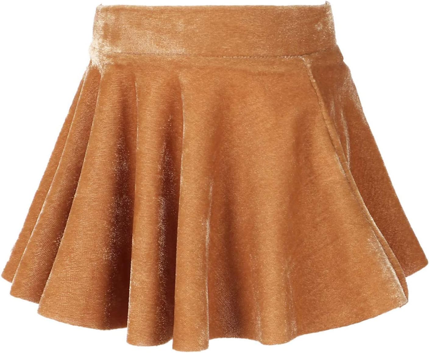 iiniim Toddler Girls Velvet Pleated Skirt Solid Color High-Waist Baby Half Dress Spring Fall Winter