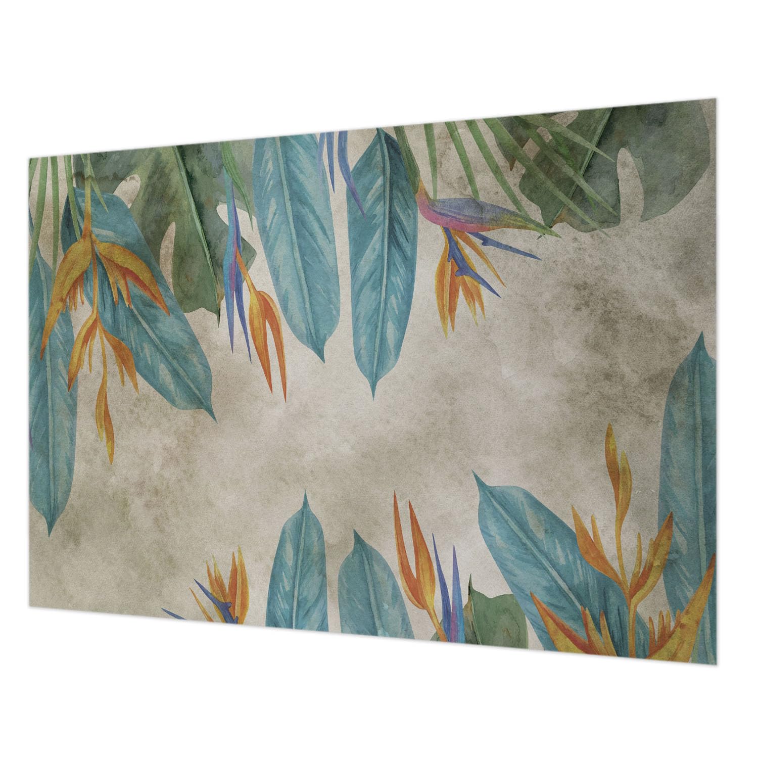 Papier peint intissé fleurs tropicales 208x146 cm Tulup