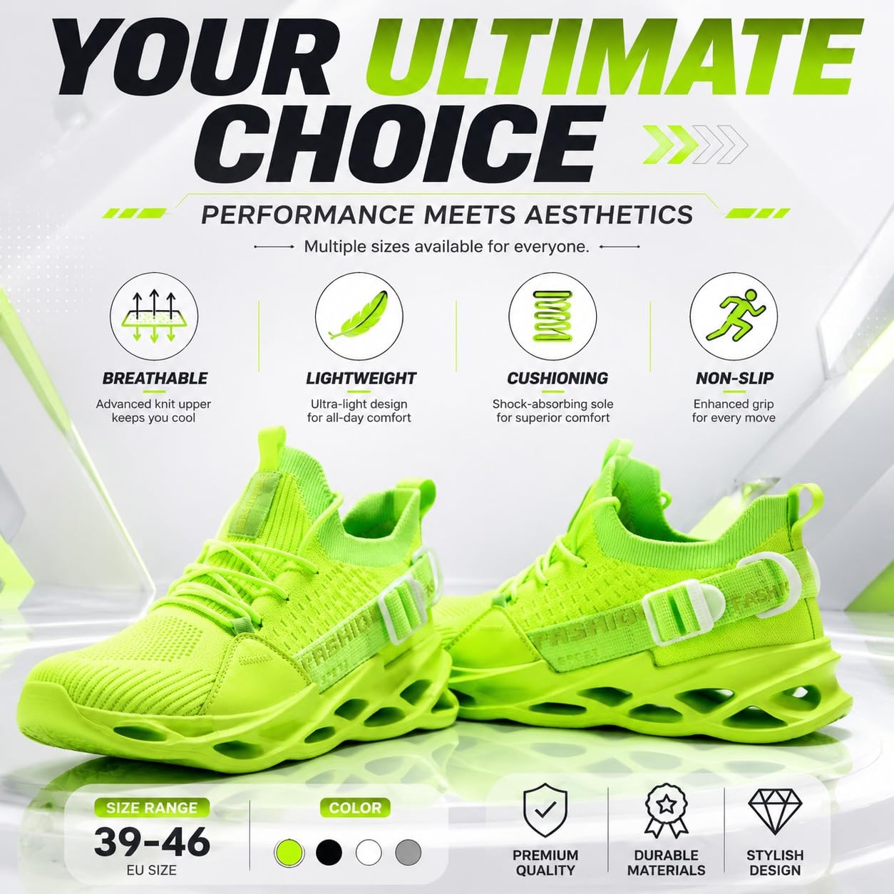 Scarpe da Ginnastica Running Donna Scarpe Sportive Unisex Sneakers Uomo Scarpe Camminata Casual Jogging Outdoor Fitness lavorate a Maglia Leggere Comode Scarpe da Lavoro Traspiranti