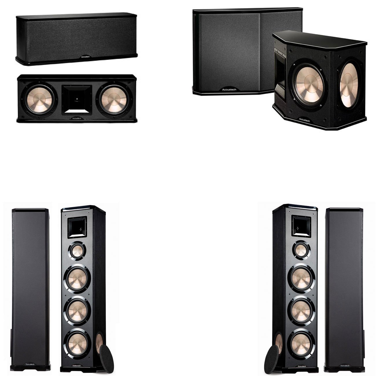 BIC Acoustech PL-980 5.0 Home Theater System-NEW!! Leather Bound