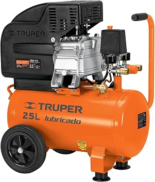 Horizontal compressor 25 L, 3 HP maximum power, 120 V