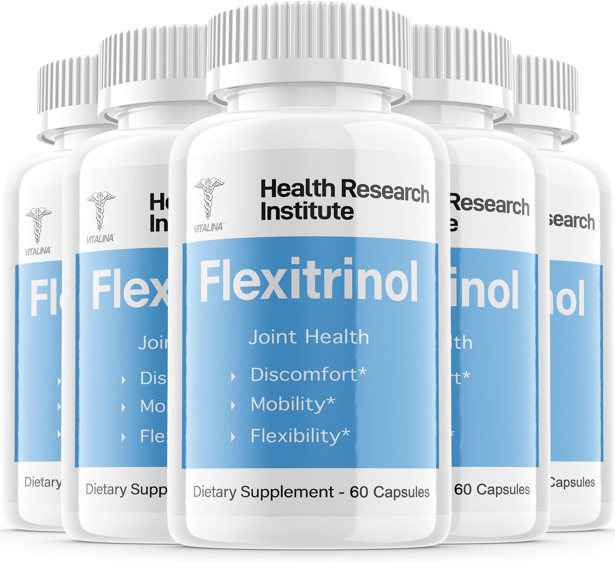 (5 Pack) Flexitrinol Joint Relief Supplement, New Formula, Advanced Support, 5 Month Supply