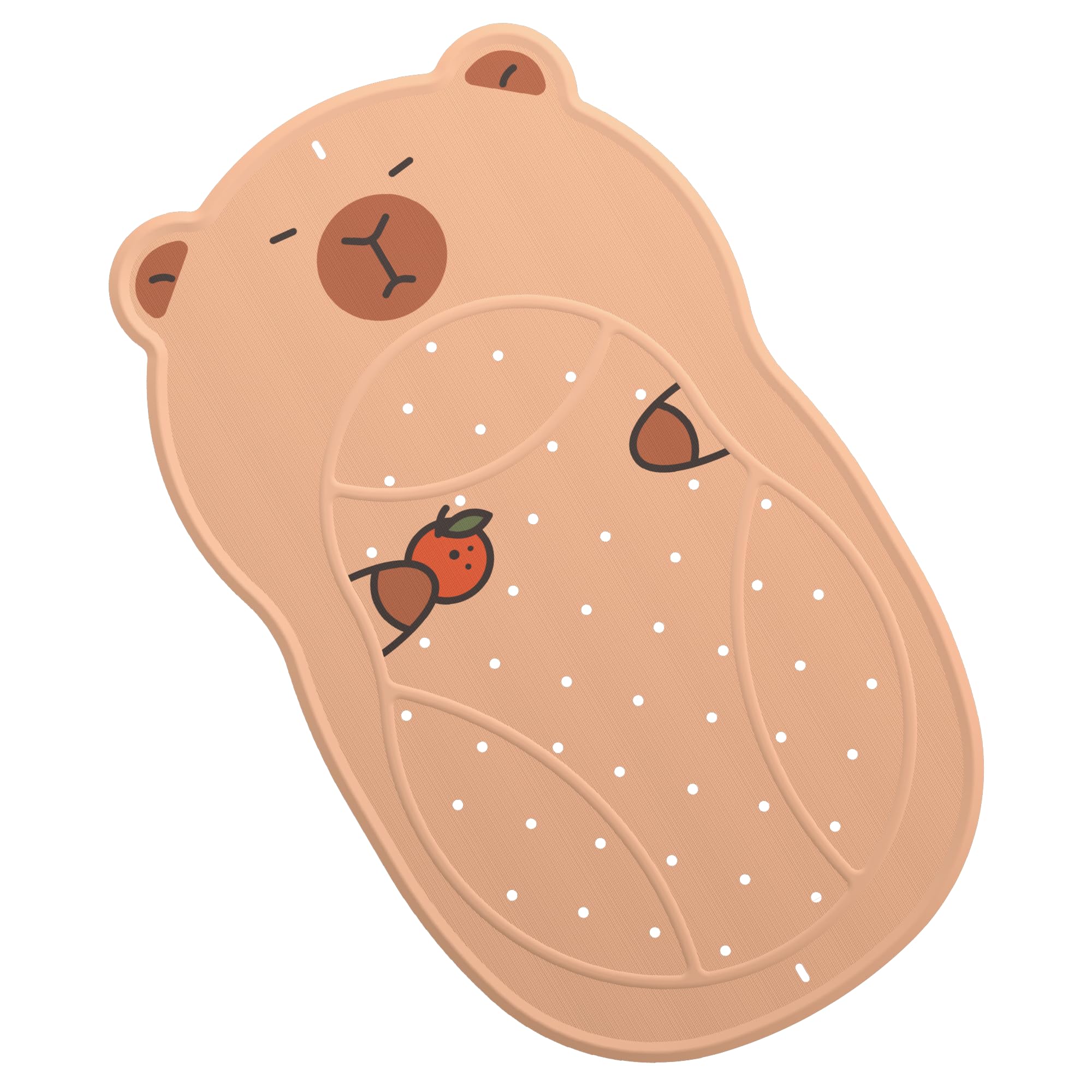 Baby Bath Mat for Kids Toddler 76 x 45 cm Non Slip Bathtub Mat Brown โ image 1