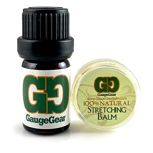 Piercing Aftercare 2 pc Set Ear Stretching Balm and Oil Jojoba Oil Ear Stretching Lubricant for Taper Plugs