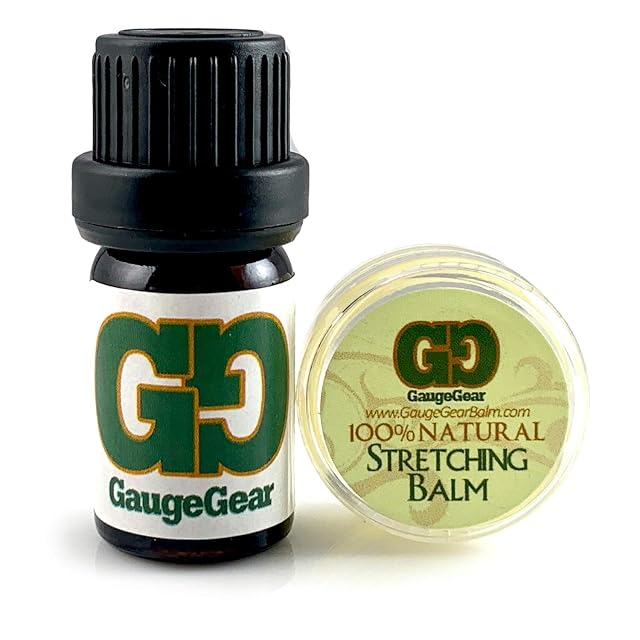 Piercing Aftercare 2 pc Set Ear Stretching Balm and Oil Jojoba Oil Ear Stretching Lubricant for Taper Plugs