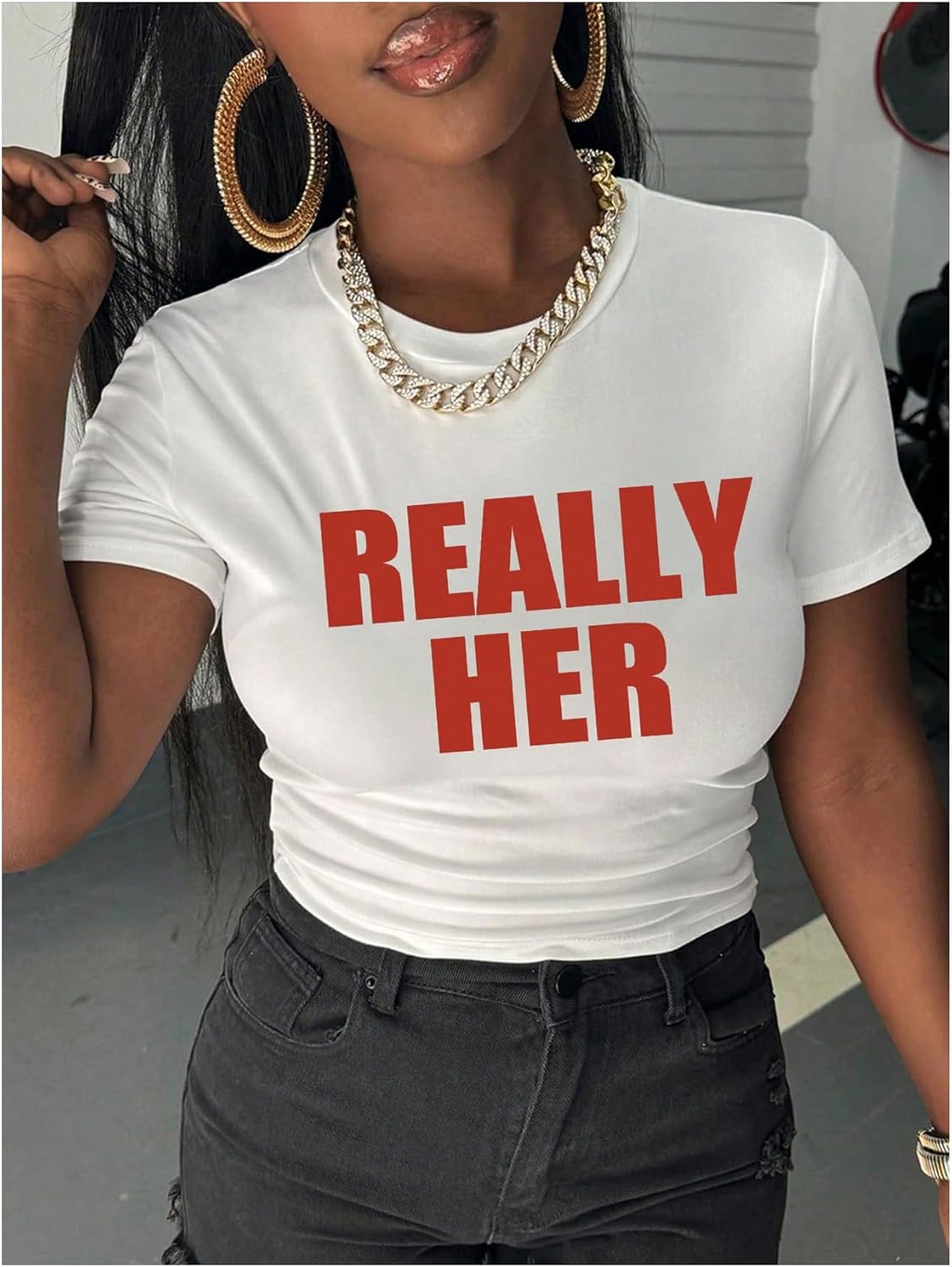 Verdusa Women's Y2K Baby Tees for Women Graphic Crop Tops 90s T-Shirt Vintage Outfit - Image 5