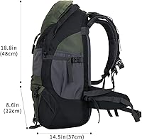 Vista 5 de Mochila de senderismo RuRu monkey de 50L, mochila ligera impermeable para camping al aire libre y viajes