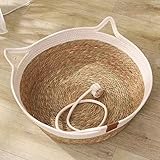 Résistant aux rayures : Panier chat osier une excellente résistance aux rayures. Il est très résistant et ne se pas facilement. coussin chat peut être utilisé comme planche à gratter pour chat, donnez à votre adorable chat des griffes de meulage.