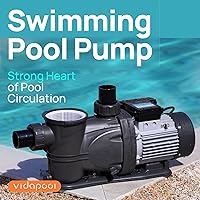 Vista 4 de Bomba de piscina para dentro/sobre el suelo, autocebante de alto flujo (velocidad única, 1HP, 5400 GPH, 115V)