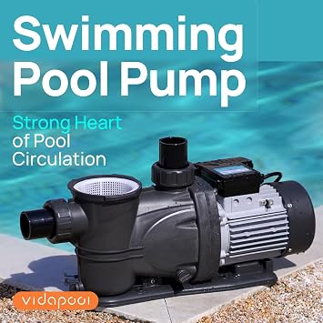 3HP In/Above Ground Pool Pump, 8964GPH Single Speed High Flow 220V Powerful Self Primming Swimming Pool Pumps with Filter