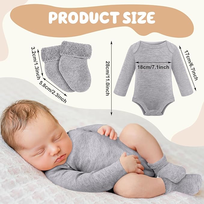 Pack 5 Bodies Manga Larga Prematuro Algodón miniatura 3
