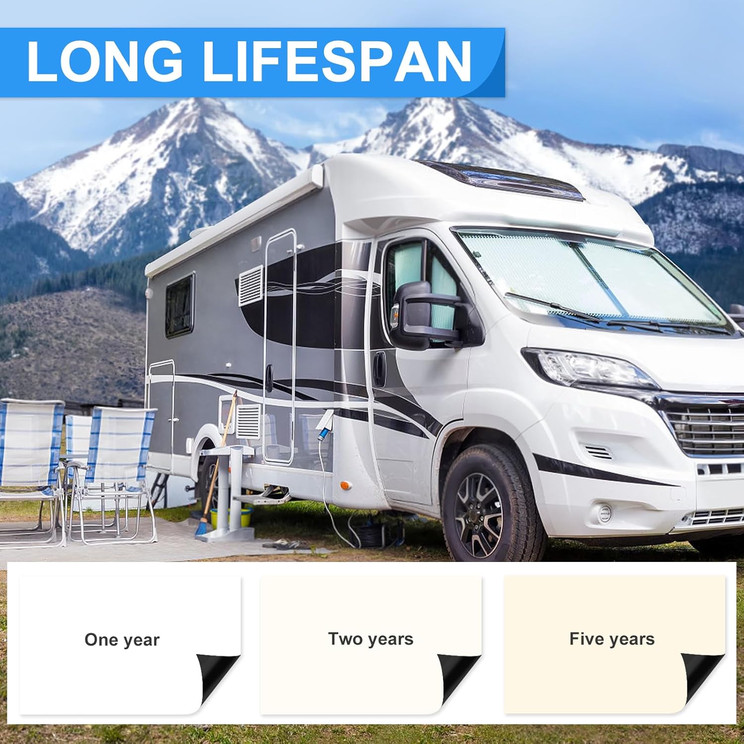 RV Roof Tape, 4 Inch × 50 Feet RV Roof Sealant Tape Black, RV Sealant Tape for RV Roof Repair, Window, Trailers, Boat Sealing, Seal Vents, Stop Camper Roof Leak, UV-Resistant and Weatherproof, 2 Pack