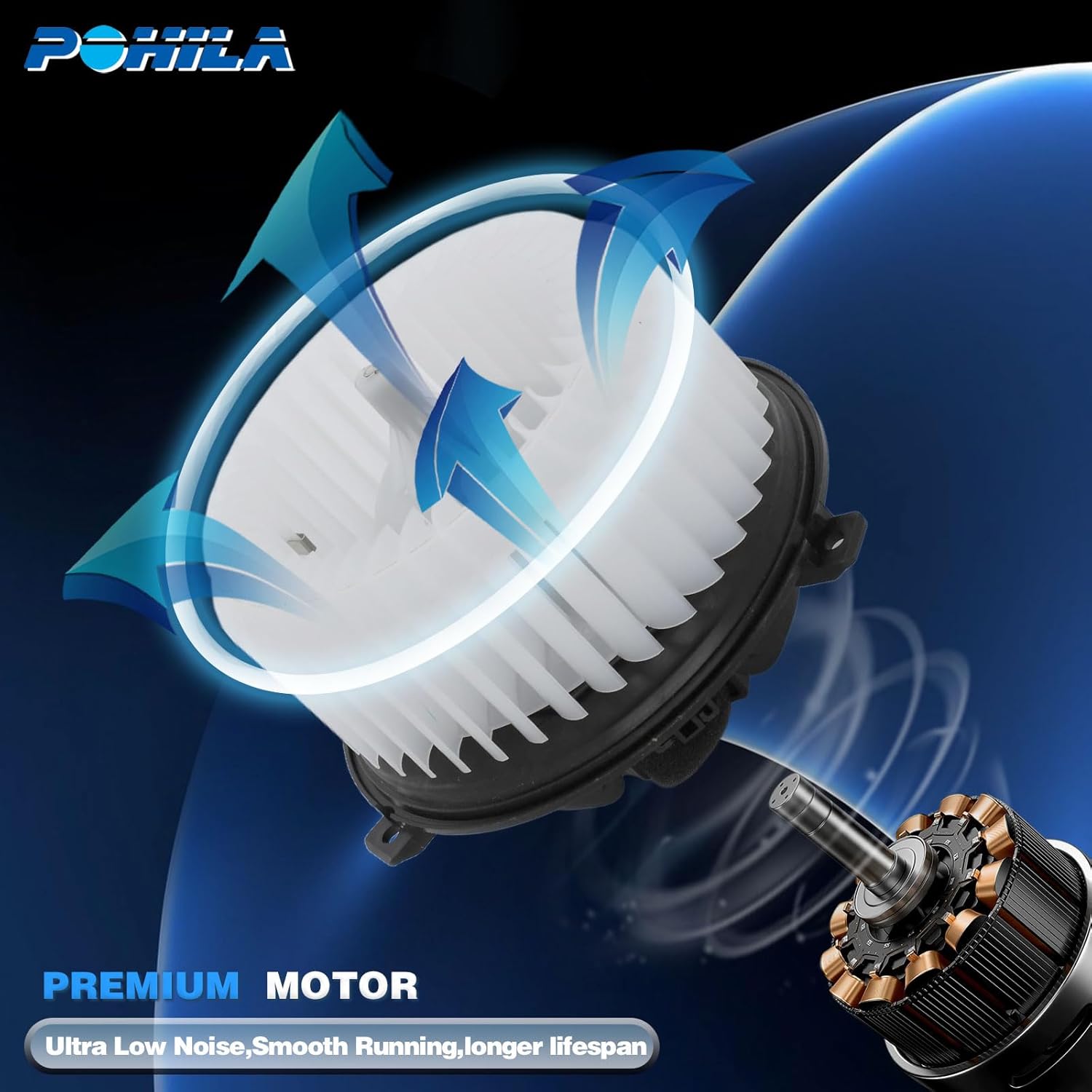 AC Heater Blower Motor Fan 700309 Replacement for Buick Encore Chevy Sonic Trax 2012 2013 2014 2015 2016 2017 2018 2019 2020 HVAC Heater Blower Motor Replace# 2311839, 95472959