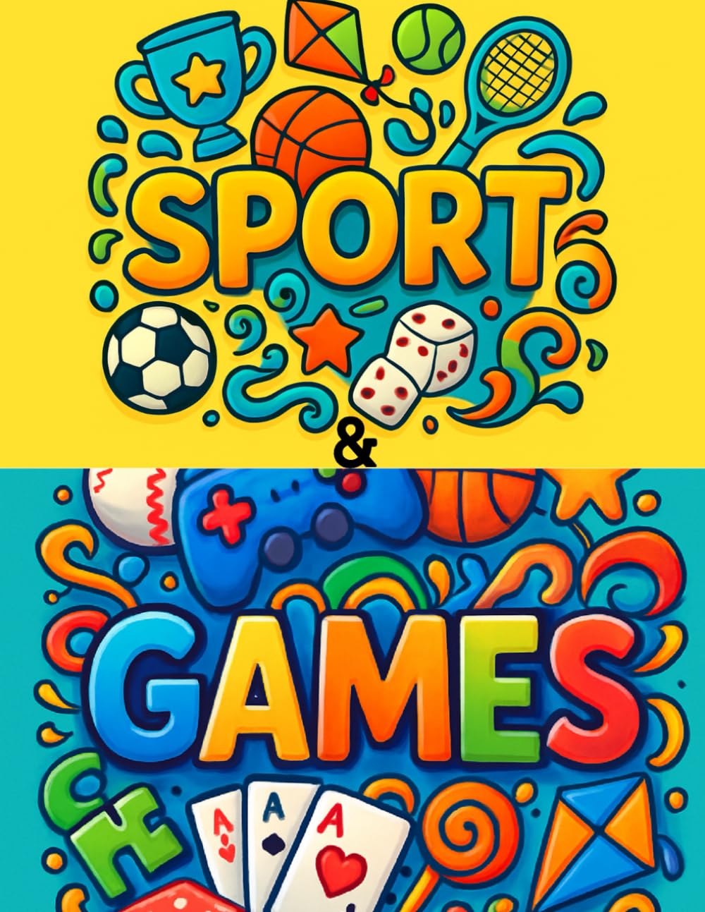Sports & Games Colouring Book For Kids 4 -7 yrs: Children's Book To Enjoy