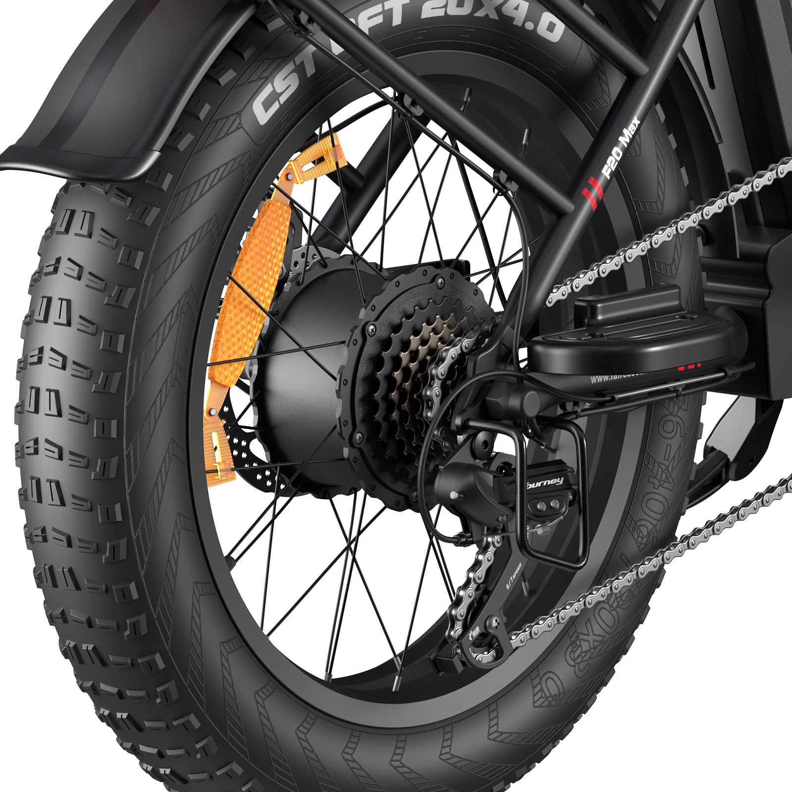 F20Max - Bicicletta elettrica pieghevole | Batteria da 48 V e 30 Ah, autonomia di 150 km, Motore brushless da 500 W，Freni a doppio disco，Pneumatici larghi 20*4,0
