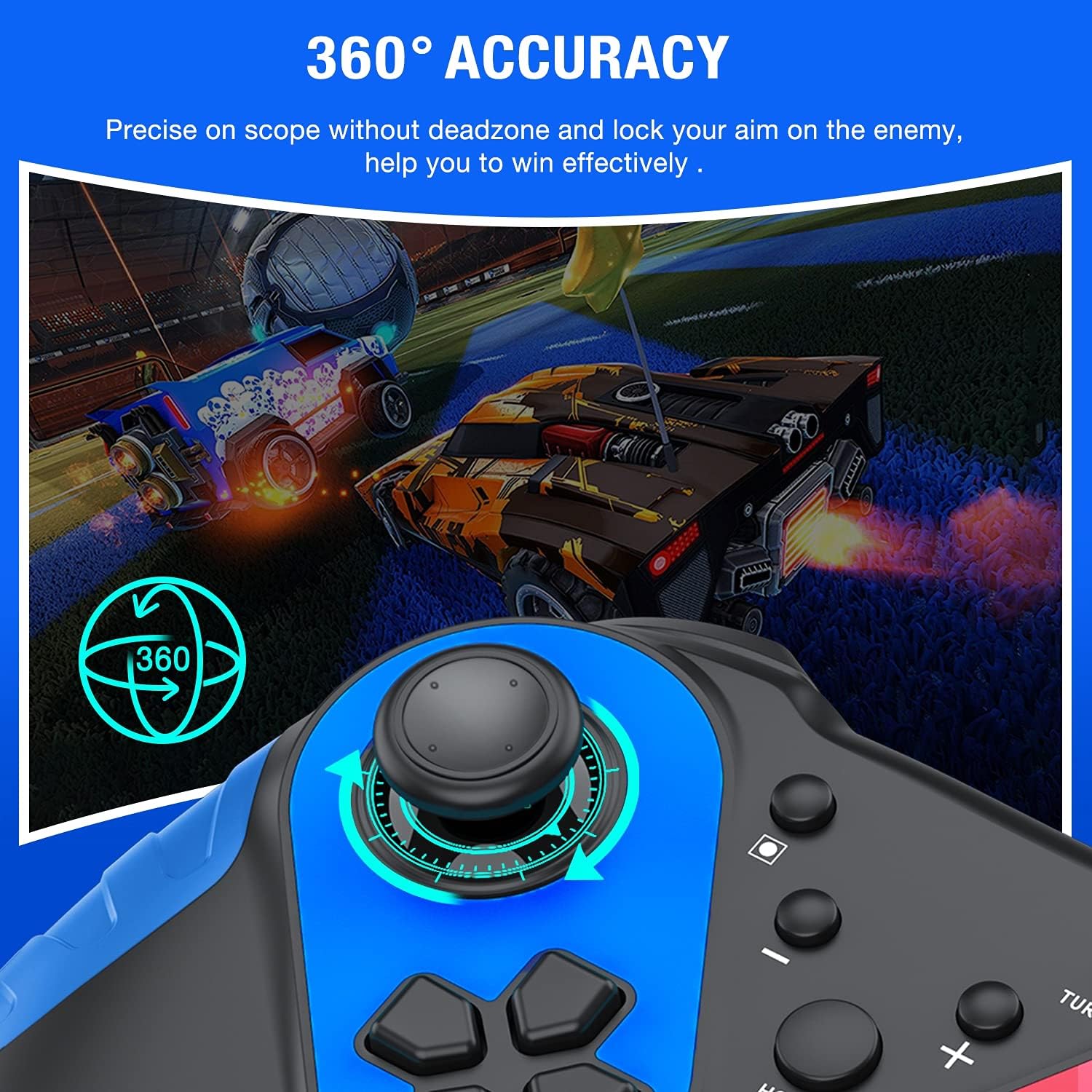 Wireless Switch Controllers Compatible with Nintendo Switch/Lite/OLED Game Console, Switch Pro Controller w/Turbo, Rumble, Motion Control, Screenshot, Echo Red/Blue Switch Remote Controllers : Video Games