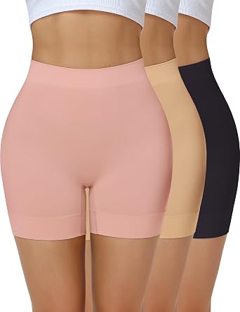 3 Pack Slip Shorts for Under Dresses Women Anti Chafing Shorts Boyshorts