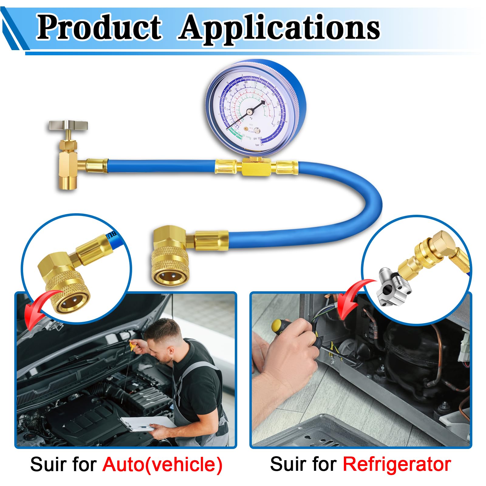 Car Refrigerant Can Tap Dispensing Valve Bottle Opener M14 1/4 For SEA