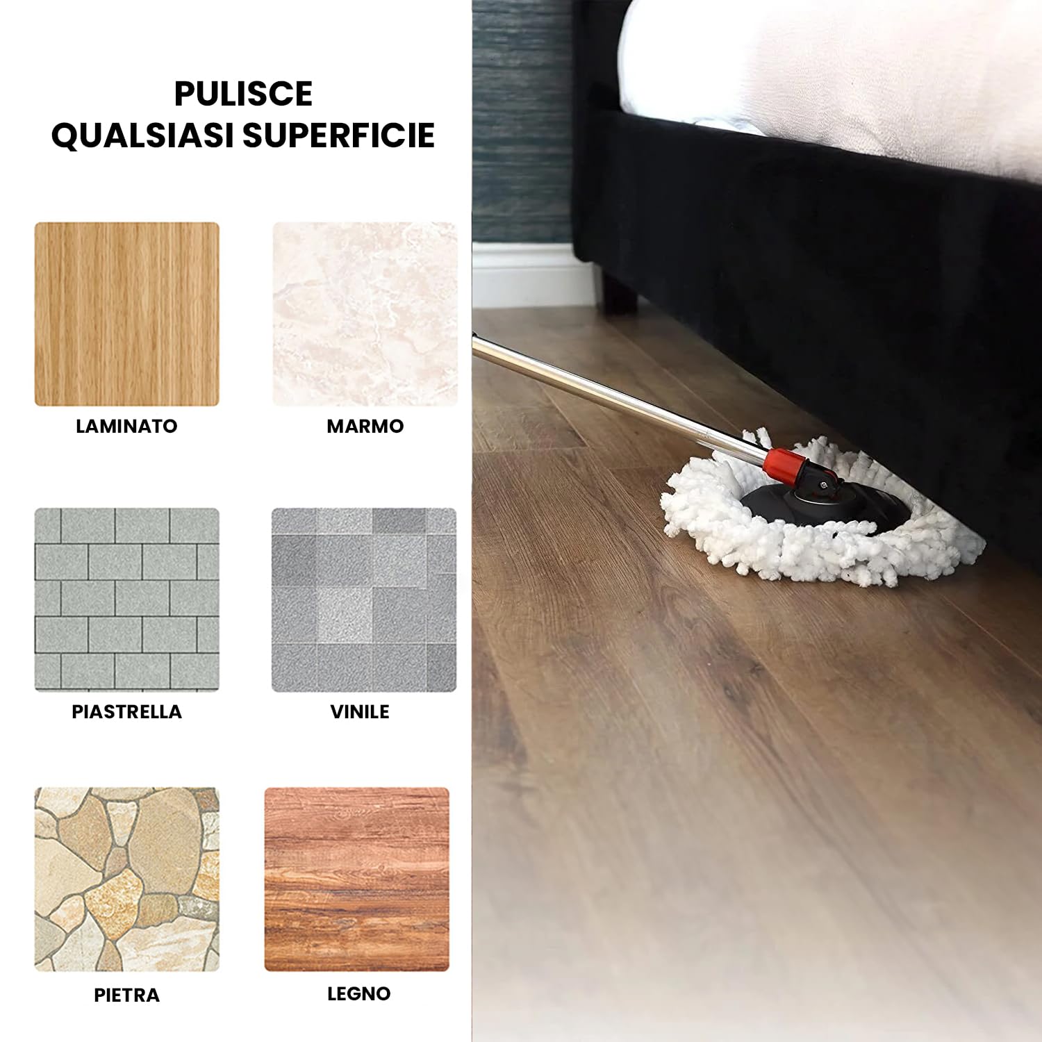 Set Secchio E Mocio Con Sistema Strizzante - Avilia Home