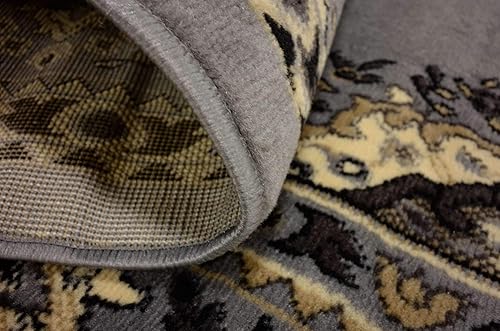 Vista 733 de Unique Loom Reza Collection- Alfombra, Polipropileno, Marrón Marrón/ marfil