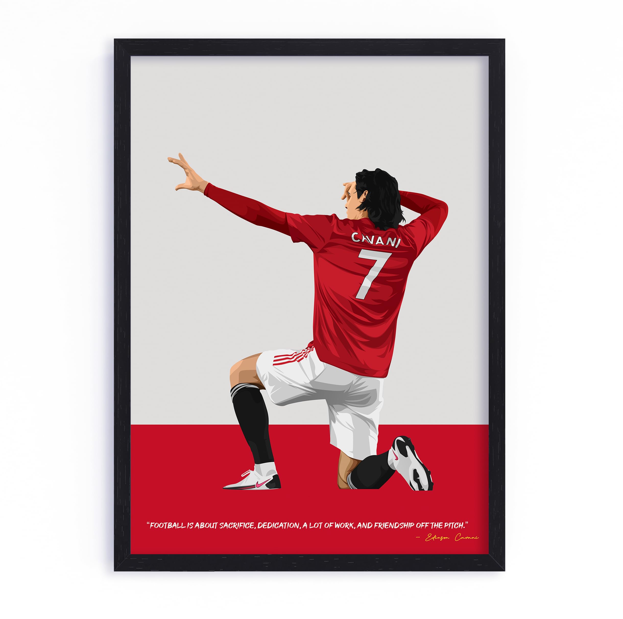 QUOTE - UNQUOTE ART Edinson Cavani - Manchester United Framed Poster 11x14 inches - Black Frame-image-26