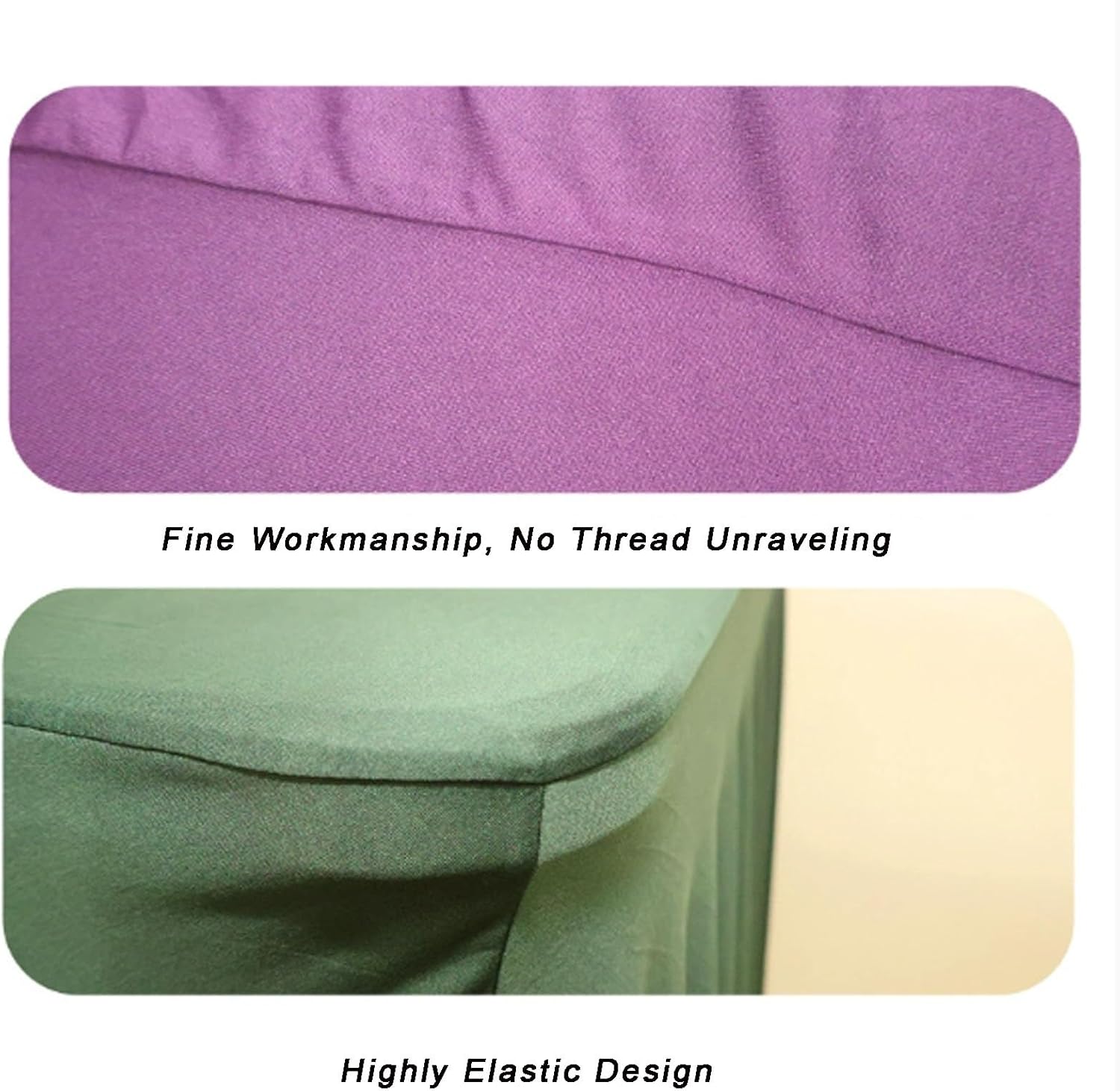 Spandex Table Skirt 6FT, Stretch Table Cloths with Table Skirts for Rectangle Tables, Wrinkle Resistant Tablecloth for Baby Shower, Weddings, Parties(Blue,(183 * 76cm/72 * 30in))