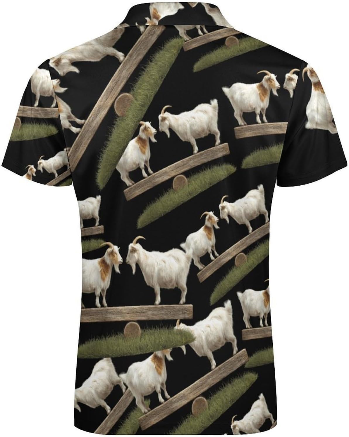 Goatses Bench Their Men's Polo Shirts Golf Short Sleeve Tops | Casual Workout,Golf T-Shirt,Zippered Tee,Collared,Print