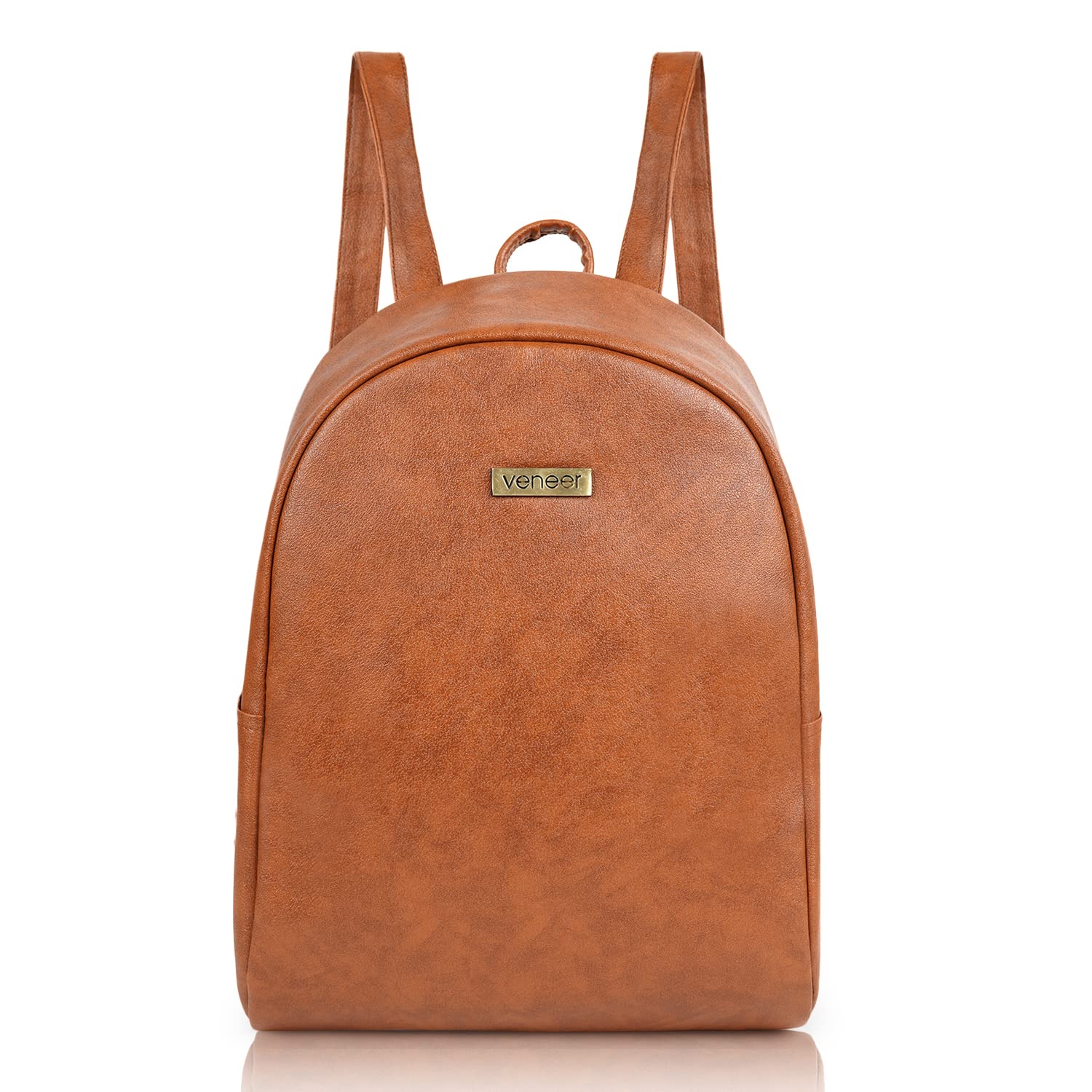 Veneer PU Leather Classic 17L Trendy Travel Shoulder Small Mini School|Office|College Daytrip Backpack For Women