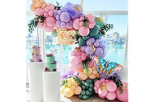 142Pcs Pastel Spring Balloons Arch Kit Butterfly Balloon Garland
