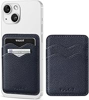 Vista 17 de VULKIT Soporte adhesivo para tarjetas Compatible con iPhone, cartera de cuero para teléfono celular, estuche para tarjetas de crédito, adhesivo