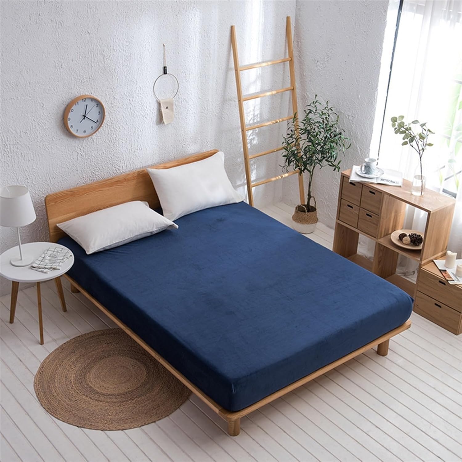 Extra Deep Pocket Fitted Sheet, Single Flannel Fitted Sheet Only, Velvety Soft Heavyweight Full Size Sheets, Deep Pockets That Actually Fit (Queen, A)