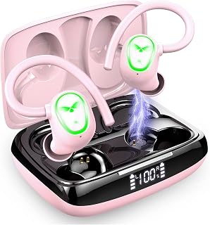 Wireless Earbuds, Wireless Headphones Running Bluetooth 5.3 Headphones with Dual Mic, In Ear Wireless Earphones Noise Cancelling Ear buds Sport Earhook IP7 Waterproof, 48H Stereo Headset, USB-C