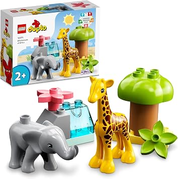 LEGO 10971 DUPLO Town African Animals Toy Set, Blocks, Toddlers, Boys and Girls, Ages 2 and Up